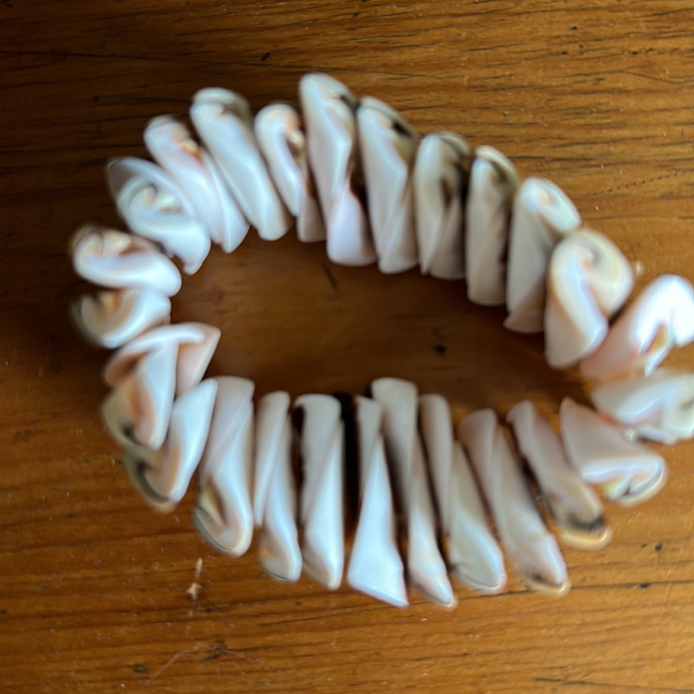 Dramatic Earthy Shell Stretch Bracelet - Picture 8 of 8
